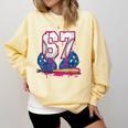 Baseball Drip 67 Meme Six Seven 6-7 Gen Alpha Slang Comfort Colors Sweatshirt Blue Spruce