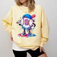 Baseball Drip 8th 8 Year Old Birthday Boys Pitcher Player Comfort Colors Sweatshirt Blue Spruce
