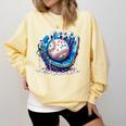 Baseball Drip For Boys Ice Cream Drip Youth Baseball Boys Premium Tri-Blend Comfort Colors Sweatshirt Blue Spruce