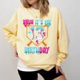 Baseball Drip Bruh It's My 13th Birthday Boy Ice Cream Drip Comfort Colors Sweatshirt Blue Spruce