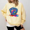 Baseball Drip Ice Cream 67 Lifestyle 101 Comfort Colors Sweatshirt Blue Spruce