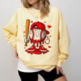 Baseball Drip Ice Cream Apparel Boys Kids Valentines Day Comfort Colors Sweatshirt Blue Spruce