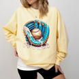 Baseball Drip Ice Cream Sprinkless Glove Boy Kid Comfort Colors Sweatshirt Blue Spruce