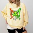 Baseball Drip Ice Cream St Patricks Day Shamrock Comfort Colors Sweatshirt Blue Spruce Baseball Drip Ice Cream St Patricks Day Shamrock Comfort Colors Sweatshirt Blue Spruce