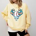 Baseball Drip Ice Cream Strong Character Comfort Colors Sweatshirt Blue Spruce Baseball Drip Ice Cream Strong Character Comfort Colors Sweatshirt Blue Spruce