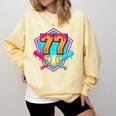 Baseball Drip Jersey Number 77 For Players & 77th Birthday Comfort Colors Sweatshirt Blue Spruce Baseball Drip Jersey Number 77 For Players & 77th Birthday Comfort Colors Sweatshirt Blue Spruce