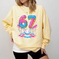 Baseball Drip Number 67 Player 67Th Birthday Baseball Meme Comfort Colors Sweatshirt Blue Spruce Baseball Drip Number 67 Player 67Th Birthday Baseball Meme Comfort Colors Sweatshirt Blue Spruce