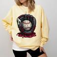 Baseball Drip Team For Boys And Girls Ice Cream Cool Premium Tri-Blend Comfort Colors Sweatshirt Blue Spruce