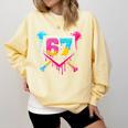 Baseball Ice Cream Drip 67 Meme Six Seven 67th Birthday Comfort Colors Sweatshirt Blue Spruce Baseball Ice Cream Drip 67 Meme Six Seven 67th Birthday Comfort Colors Sweatshirt Blue Spruce