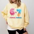 Baseball Ice Cream Drip 67 Official Teenager 13th Birthday Comfort Colors Sweatshirt Blue Spruce