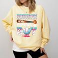 Baseball Ice Cream Drip Bonus Mom Of The Birthday Boy Comfort Colors Sweatshirt Blue Spruce