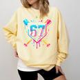 Baseball Ice Cream Drip Number 67 Player 67th Birthday 67 Comfort Colors Sweatshirt Blue Spruce Baseball Ice Cream Drip Number 67 Player 67th Birthday 67 Comfort Colors Sweatshirt Blue Spruce