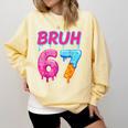 Baseball Ice Cream Drip Number 67 Player Or 67th Birthday Comfort Colors Sweatshirt Blue Spruce