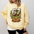 Baseball Ice Cream Drip Number 67 Playground Player 67th Comfort Colors Sweatshirt Blue Spruce Baseball Ice Cream Drip Number 67 Playground Player 67th Comfort Colors Sweatshirt Blue Spruce