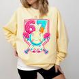 Baseball Ice Cream Drip Number 67 Six Seven Meme 67 Comfort Colors Sweatshirt Blue Spruce Baseball Ice Cream Drip Number 67 Six Seven Meme 67 Comfort Colors Sweatshirt Blue Spruce