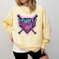 Baseball Ice Cream Drip Pitcher Filthy Comfort Colors Sweatshirt Blue Spruce
