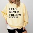 Baseball Lead Never Follow Leaders Team Captain Leadership Premium Tri-Blend Comfort Colors Sweatshirt Blue Spruce