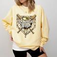 Baseball Life Lifestyle Home Plate Camo Ice Cream Drip Kids Comfort Colors Sweatshirt Blue Spruce