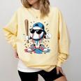 Baseball Lifestyle Apparel Youth Baseball Ice Cream Drip Comfort Colors Sweatshirt Blue Spruce