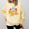Baseball Lifestyle Home Plate Ice Cream Drip Men Boys Kids Comfort Colors Sweatshirt Blue Spruce