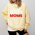 Baseball I Love Baseball Moms Comfort Colors Sweatshirt Blue Spruce