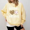 Baseball Mama For Baseball Mom Leopard Game Day Comfort Colors Sweatshirt Blue Spruce