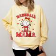 Baseball Mama Sports Mom Baseball Valentine Drip Girls Women Comfort Colors Sweatshirt Blue Spruce