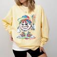 Baseball Mascot Attitude Graffiti Splash Bat Cap Comfort Colors Sweatshirt Blue Spruce Baseball Mascot Attitude Graffiti Splash Bat Cap Comfort Colors Sweatshirt Blue Spruce