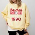 Baseball Mom Since 1990 Comfort Colors Sweatshirt Blue Spruce