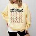 Baseball Mom Alphabet Comfort Colors Sweatshirt Blue Spruce Baseball Mom Alphabet Comfort Colors Sweatshirt Blue Spruce