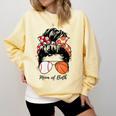 Baseball Mom Basketball Mom Of Both Messy Bun Mother's Day Comfort Colors Sweatshirt Blue Spruce Baseball Mom Basketball Mom Of Both Messy Bun Mother's Day Comfort Colors Sweatshirt Blue Spruce