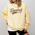 Baseball Mom Best Mama Cute Throwback Classic Comfort Colors Sweatshirt Blue Spruce