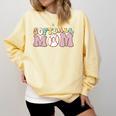 Baseball Mom Bleached Messy Bun Game Day Comfort Colors Sweatshirt Blue Spruce Baseball Mom Bleached Messy Bun Game Day Comfort Colors Sweatshirt Blue Spruce