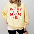 In My Baseball Mom Era Endless Memories Stylish Tribute Comfort Colors Sweatshirt Blue Spruce