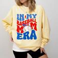 In My Baseball Mom Era Groovy Baseball Mother's Day US Flag Comfort Colors Sweatshirt Blue Spruce In My Baseball Mom Era Groovy Baseball Mother's Day US Flag Comfort Colors Sweatshirt Blue Spruce
