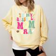 In My Baseball Mom Era Baseball Mama Comfort Colors Sweatshirt Blue Spruce