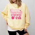 In My Baseball Mom Era Retro Mom Life Mother's Day 2024 Premium Comfort Colors Sweatshirt Blue Spruce