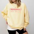 Baseball Mom Forever Baseball Mom Comfort Colors Sweatshirt Blue Spruce
