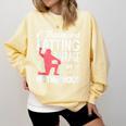 Baseball Mom Heart Ball Graphic Mother's Day Comfort Colors Sweatshirt Blue Spruce