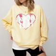 Baseball Mom Heart Comfort Colors Sweatshirt Blue Spruce