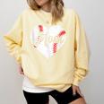 Baseball Mom Heart Mother's Day Mom Grandma Mama Boys Girls Comfort Colors Sweatshirt Blue Spruce