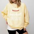 Baseball Mom Leopard Print Baseball Game Day For Mama Comfort Colors Sweatshirt Blue Spruce