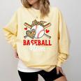 Baseball Mom Leopard Heart Mother's Day Girls Comfort Colors Sweatshirt Blue Spruce Baseball Mom Leopard Heart Mother's Day Girls Comfort Colors Sweatshirt Blue Spruce