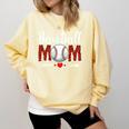 Baseball Mom Leopard Sports Players Mother's Day Comfort Colors Sweatshirt Blue Spruce