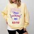 Baseball Mom Loud & Proud Since 1970 Comfort Colors Sweatshirt Blue Spruce
