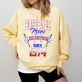 Baseball Mom Loud & Proud Since 1974 Comfort Colors Sweatshirt Blue Spruce Baseball Mom Loud & Proud Since 1974 Comfort Colors Sweatshirt Blue Spruce