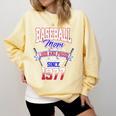 Baseball Mom Loud & Proud Since 1977 Comfort Colors Sweatshirt Blue Spruce