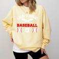 Baseball Mom Loud Proud Quote Game Day Sports Mama Saying Comfort Colors Sweatshirt Blue Spruce