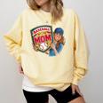 Baseball Mom Mama Mother's In My Baseball Mom Era Comfort Colors Sweatshirt Blue Spruce