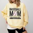 Baseball Mom Not Like a Normal Mom Baseball Mama Comfort Colors Sweatshirt Blue Spruce